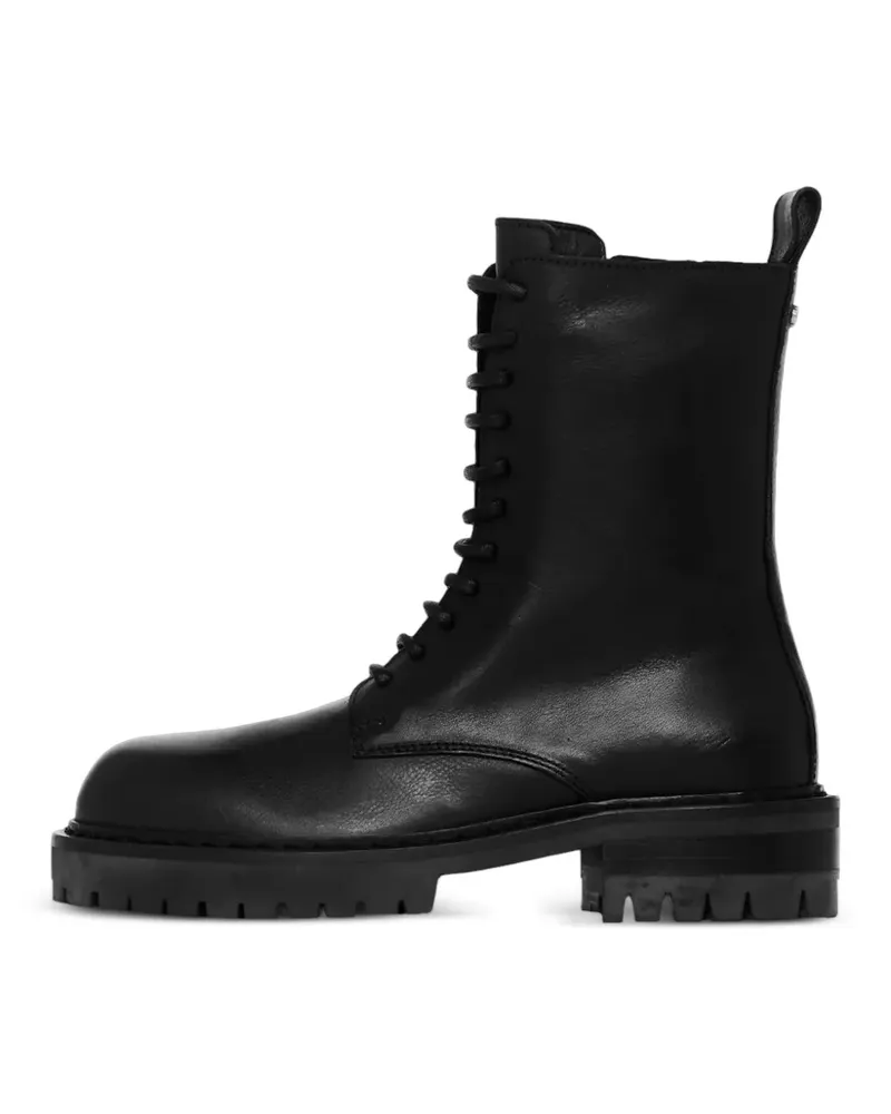 Ann Demeulemeester Schnürstiefel mit runder Kappe - Schwarz Schwarz