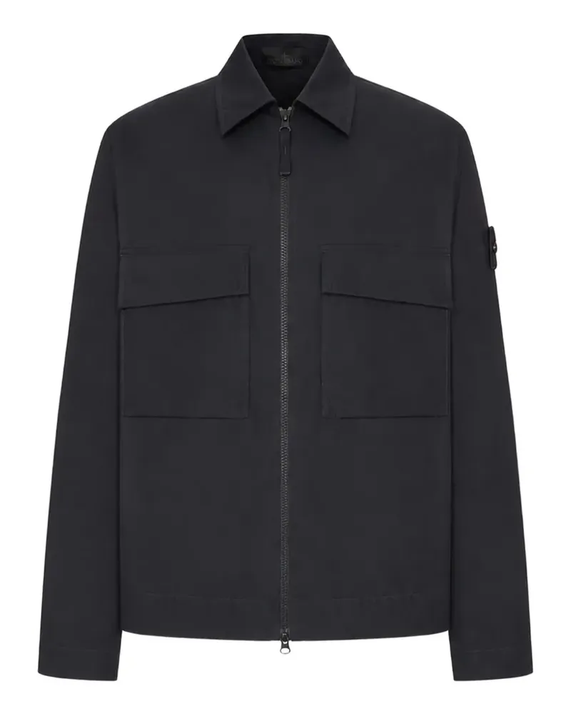 Stone Island Hemdjacke mit Reißverschluss - Schwarz Schwarz