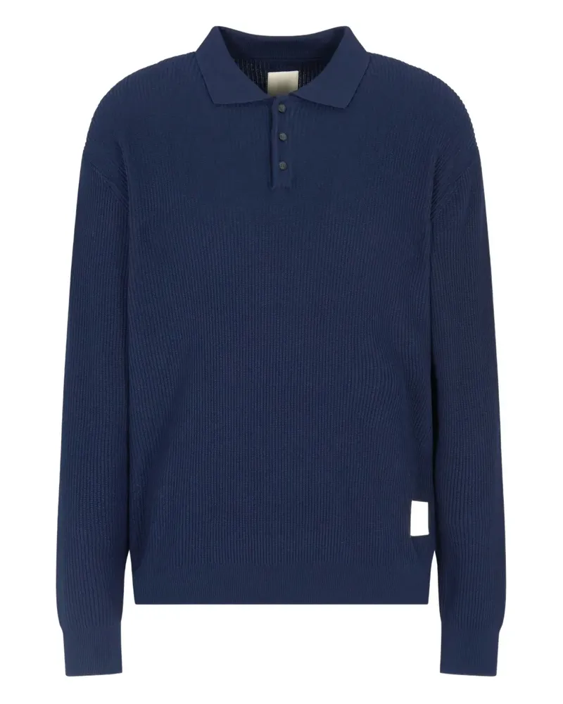 Emporio Armani Poloshirt mit Logo-Patch - Blau Blau