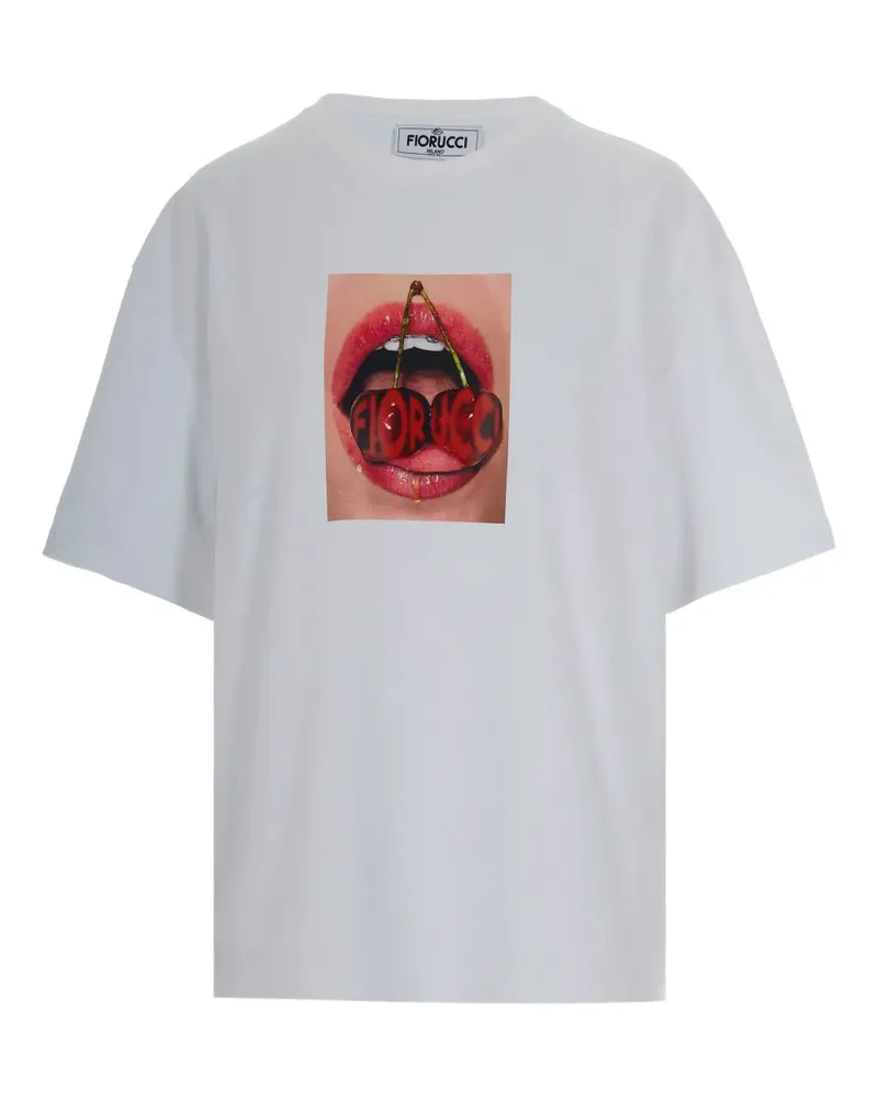Fiorucci T-Shirt mit Logo-Print - Weiß Weiß