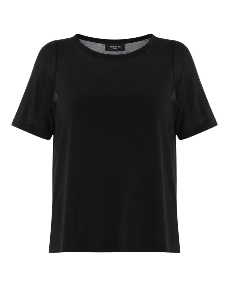 NENETTE Semi-transparentes Maitai T-Shirt - Schwarz Schwarz