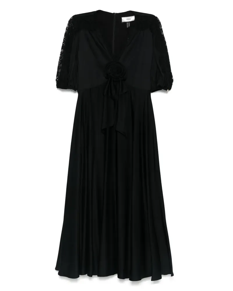NISSA Kleid mit Spitze - Schwarz Schwarz