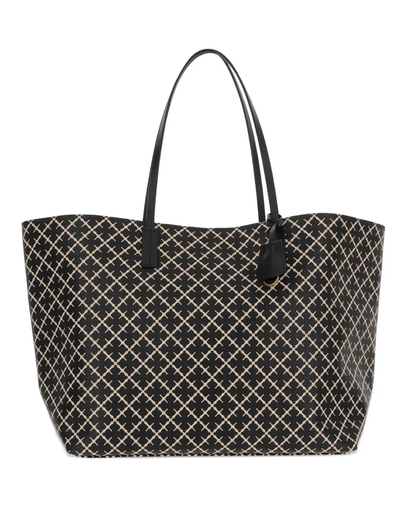 By Malene Birger Schultertasche mit geometrischem Print - Schwarz Schwarz