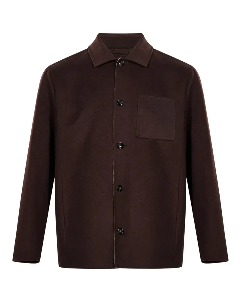Kiton Jacke mit aufgesetzter Tasche - Braun Braun