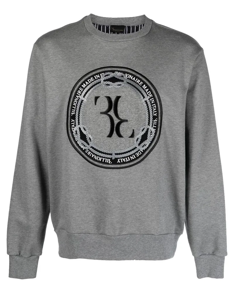 Billionaire Sweatshirt mit Logo-Print Grey