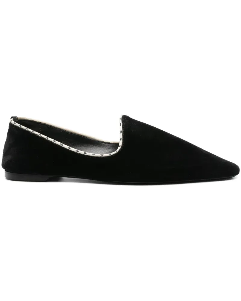 Totême Ballerinas aus Samt - Schwarz Schwarz