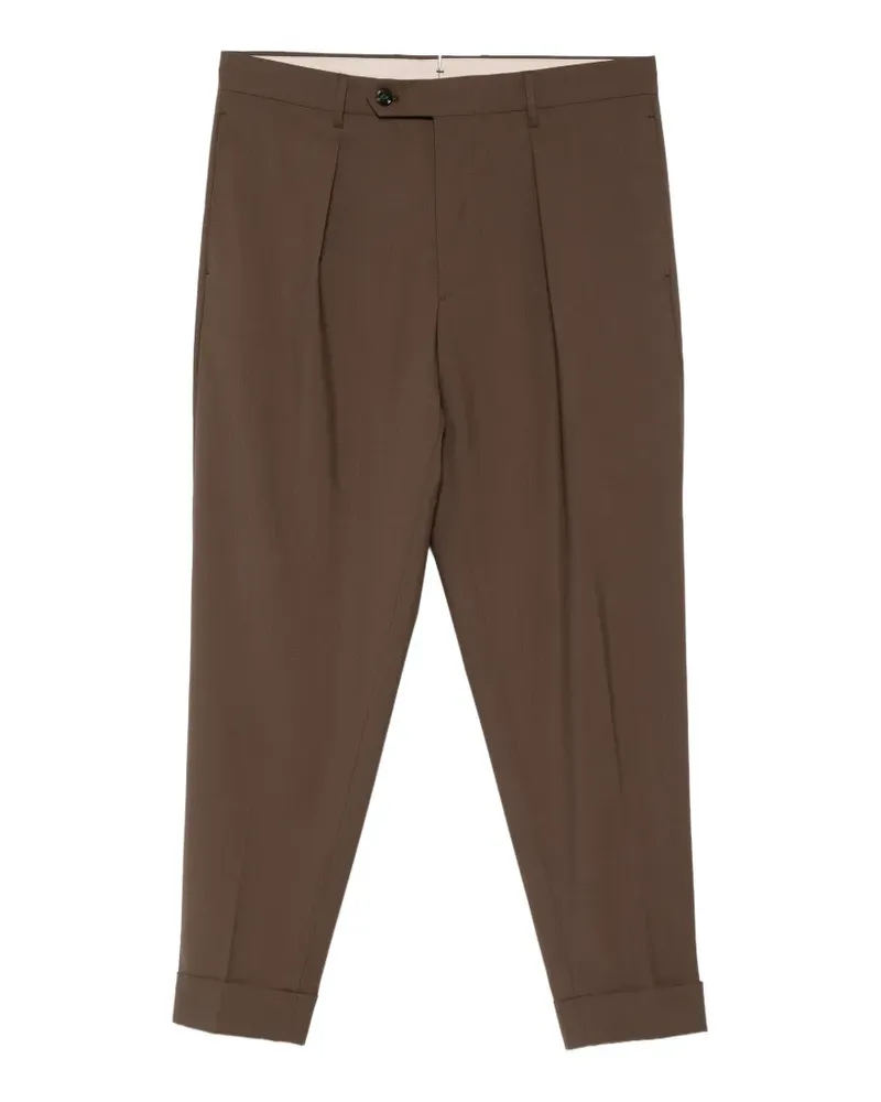 Berwich Chiaia Hose mit Falten - Braun Braun