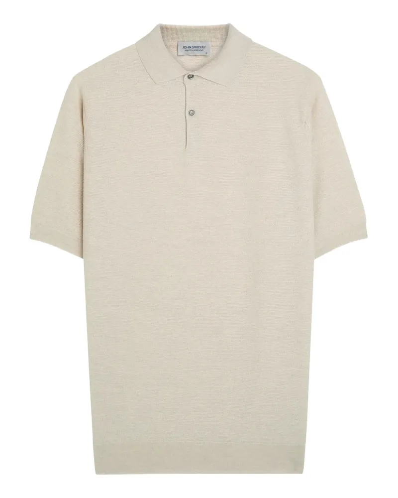 John Smedley Singular knitted polo shirt - Grau Grau