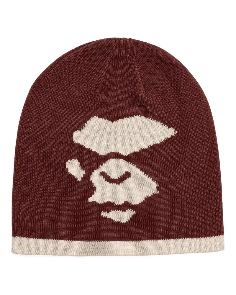 BAPE Beanie mit Logo - Rot Rot