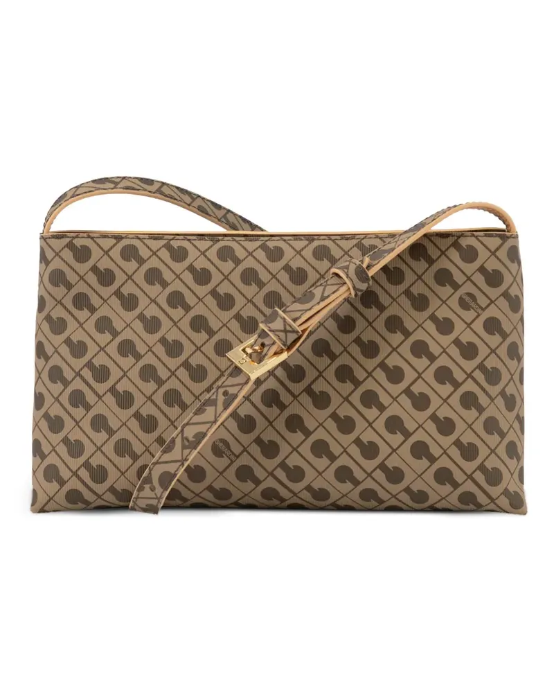 Gherardini Medium Half Moon leather shoulder bag - Nude Nude