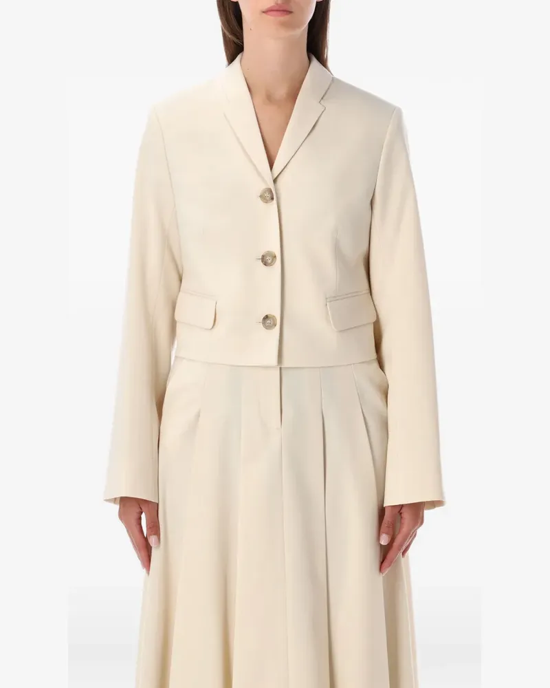 By Malene Birger Einreihiger Harriet Cropped-Blazer - Nude Nude