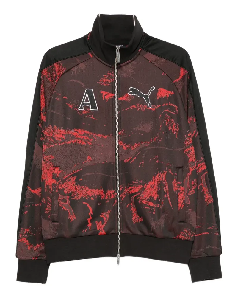 Puma x Ahluawalia T7 abstract-print logo-patch sweatshirt - Schwarz Schwarz
