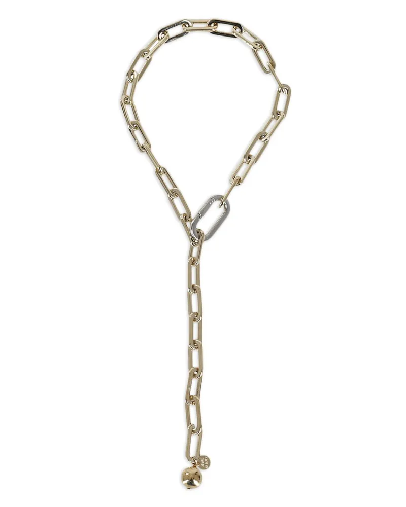 Semicouture Ovale Halskette mit poliertem Finish Gold