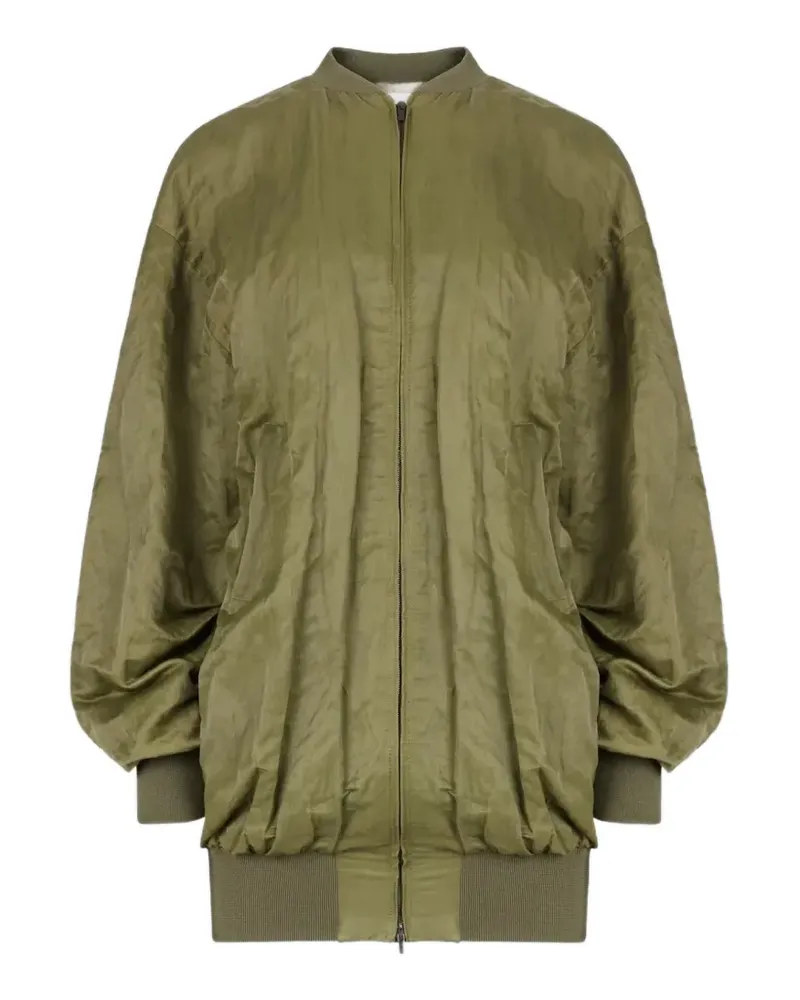 Nina Ricci Winkler wrinkled-finish oversized bomber jacket - Grün Grün