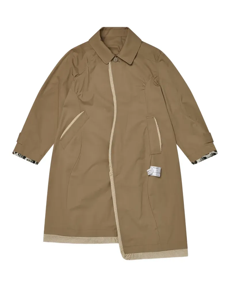 Undercover asymmetric-hem trench coat - Nude Nude