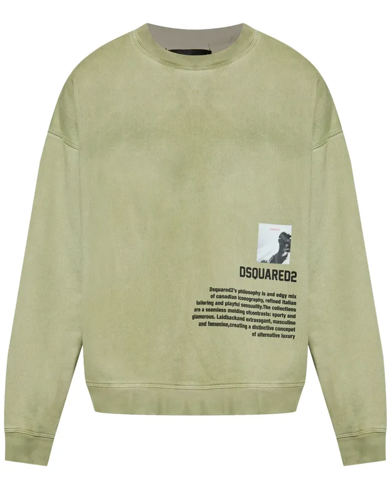 Dsquared2 Sweatshirt mit grafischem Print - Grün Grün