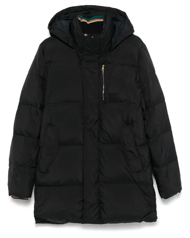 Paul Smith Mantel mit Kapuze - Schwarz Schwarz