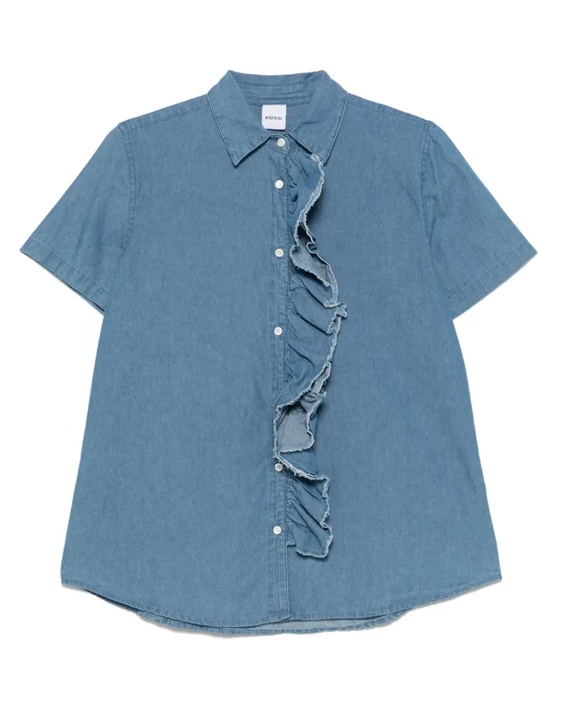 ASPESI Klassisches Jeanshemd - Blau Blau
