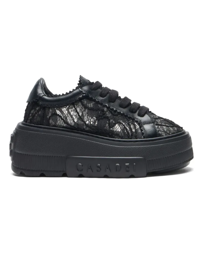 Casadei Nexus Chantilly platform sneakers - Schwarz Schwarz