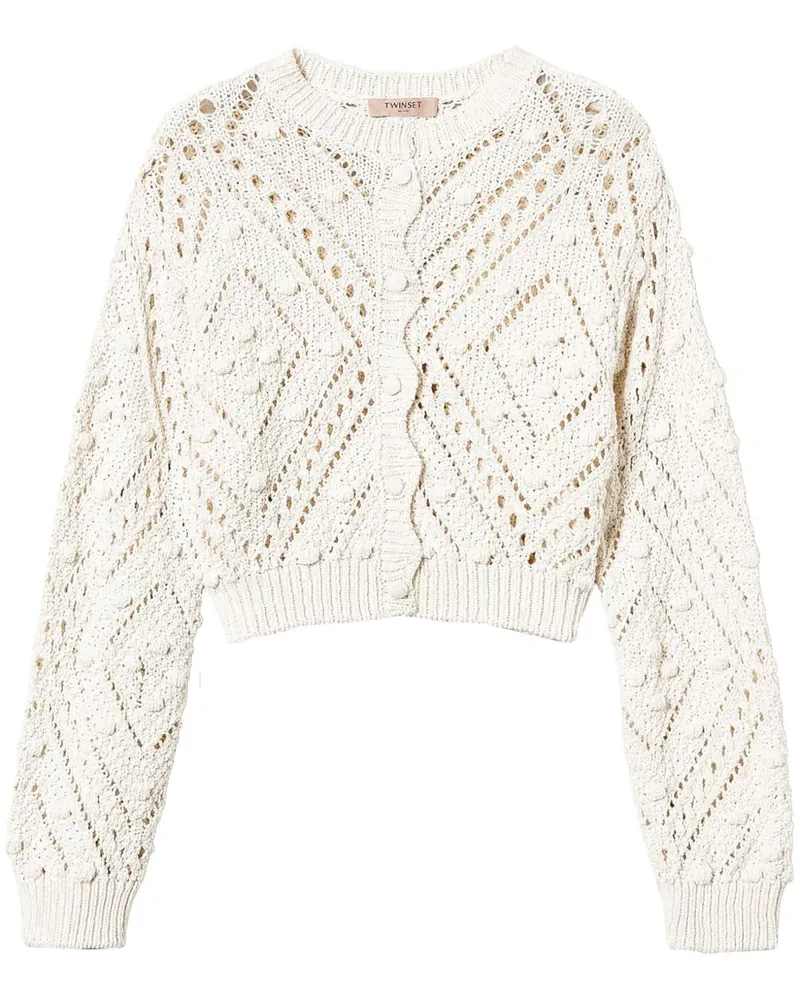 Twin-Set Gehäkelter Cardigan - Nude Nude