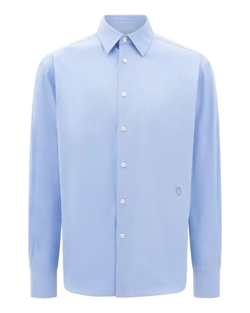 Ferragamo Hemd mit Mikro-Print - Blau Blau