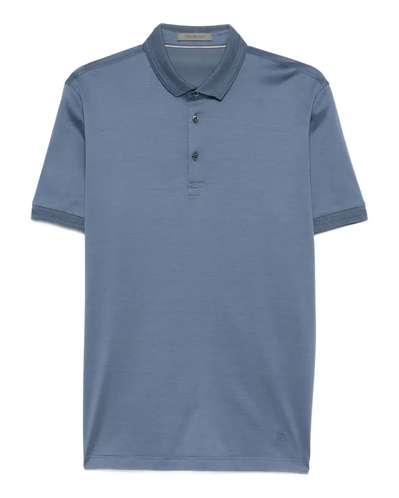 Corneliani Poloshirt mit kurzen Ärmeln - Blau Blau