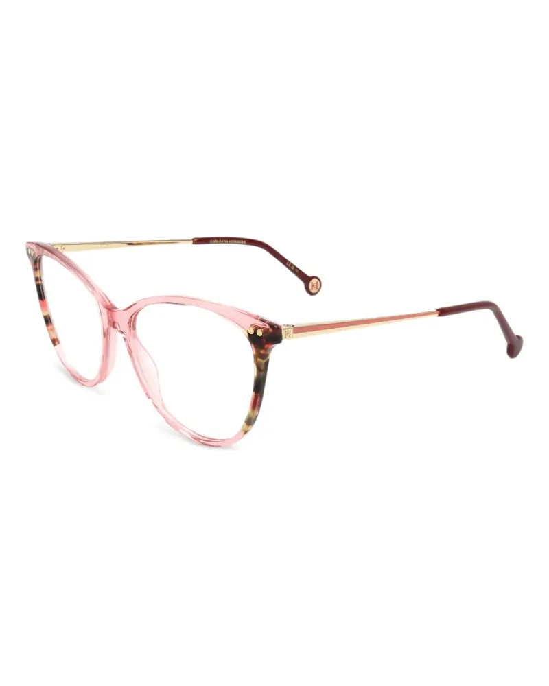 Carolina Herrera New York Cat-Eye-Brille in Schildpattoptik - Rosa Rosa