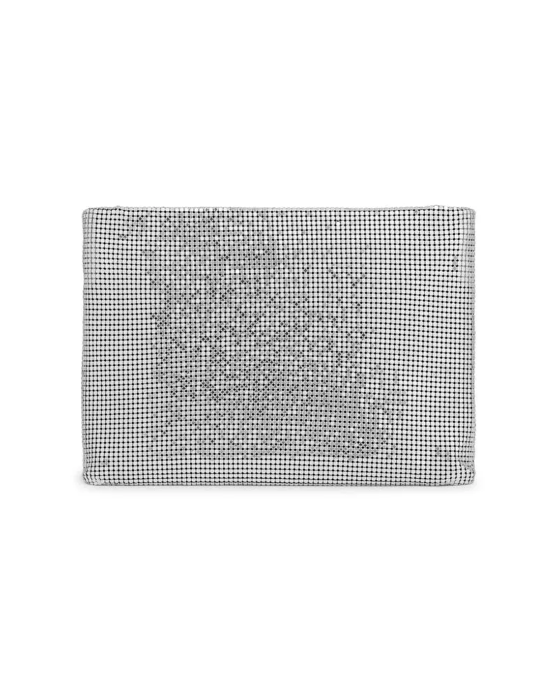 Paco Rabanne Clutch aus Mesh - Silber Silber