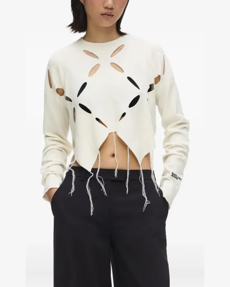 Karl Lagerfeld Pullover mit Cut-Out - Nude Nude