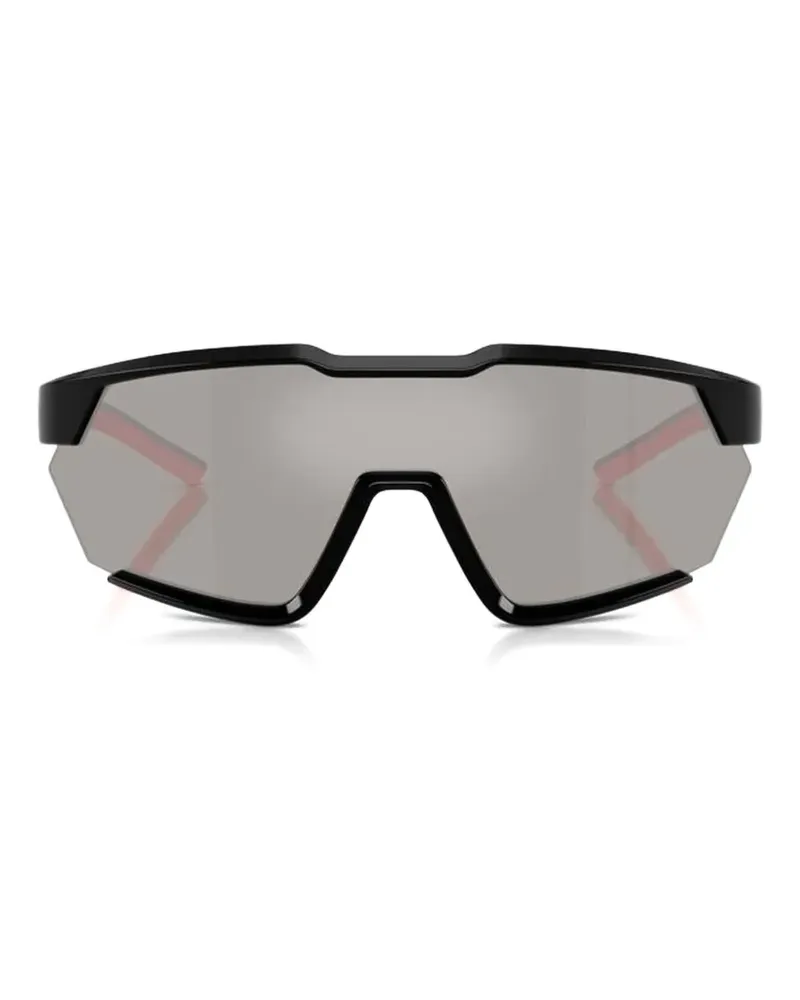 Ferrari Sonnenbrille mit geometrischem Gestell - Schwarz Schwarz