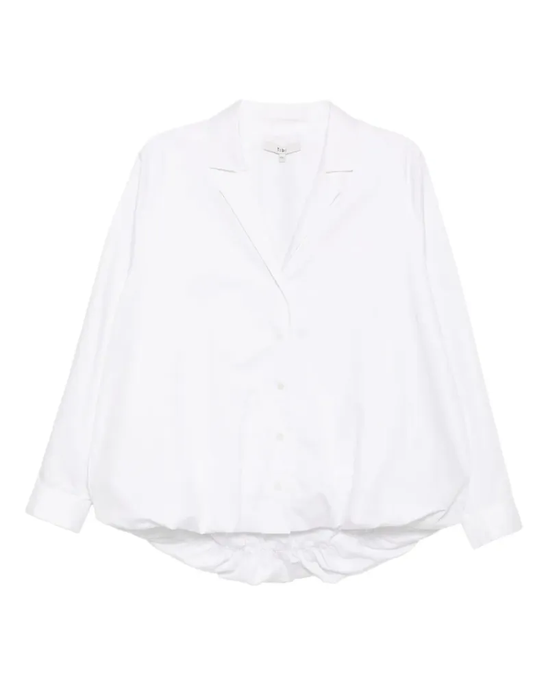 tibi Popeline-Jacke mit Bubble-Saum - Weiß Weiß