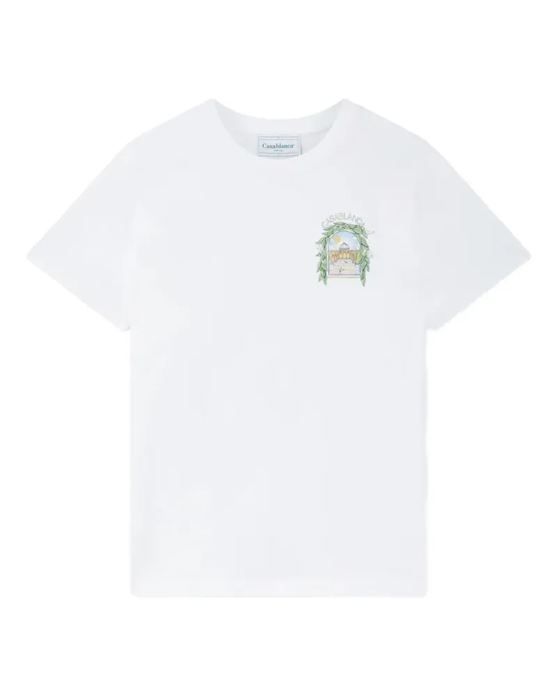 Casablanca Paris T-Shirt mit grafischem Print - Weiß Weiß