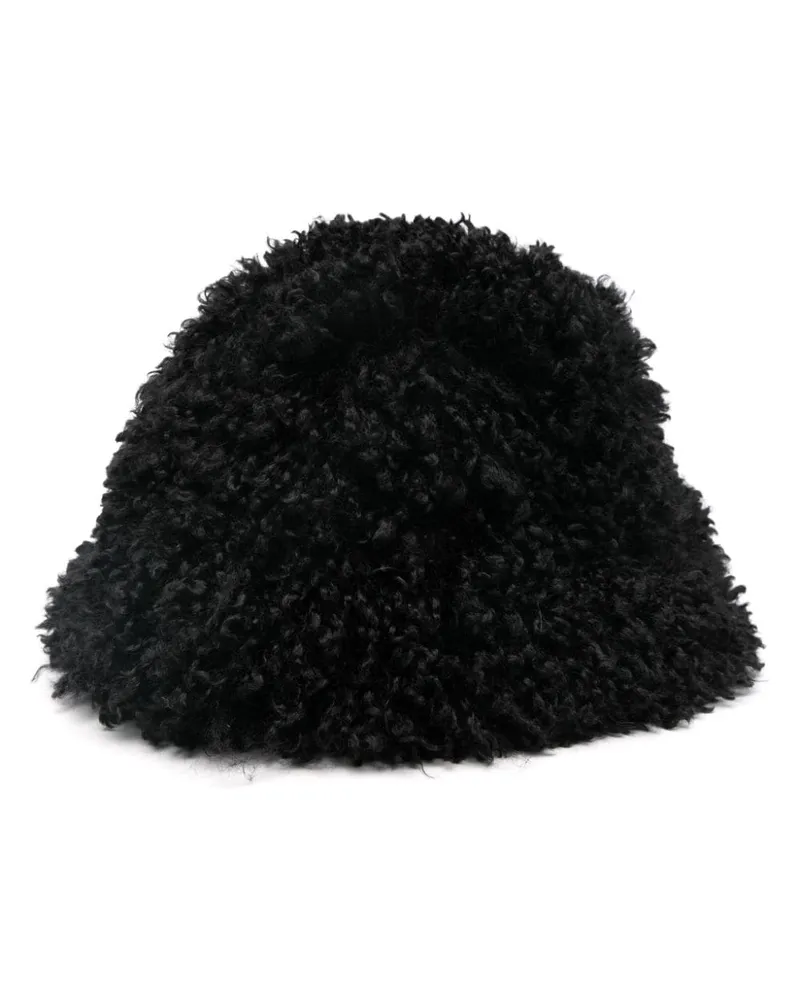 Nina Ricci Fischerhut aus Faux Fur - Schwarz Schwarz