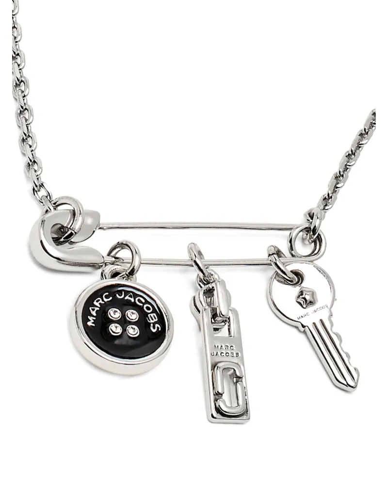 Marc Jacobs Halskette mit geknöpftem Anhänger - Silber Silber