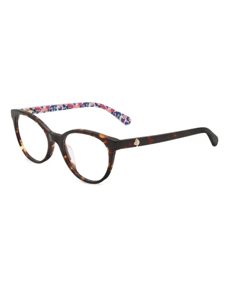 Kate Spade Runde Gela Brille in Schildpattoptik - Braun Braun