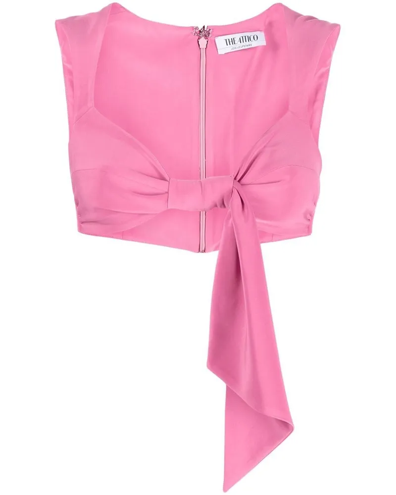 ATTICO Cropped-Strickoberteil - Rosa Rosa