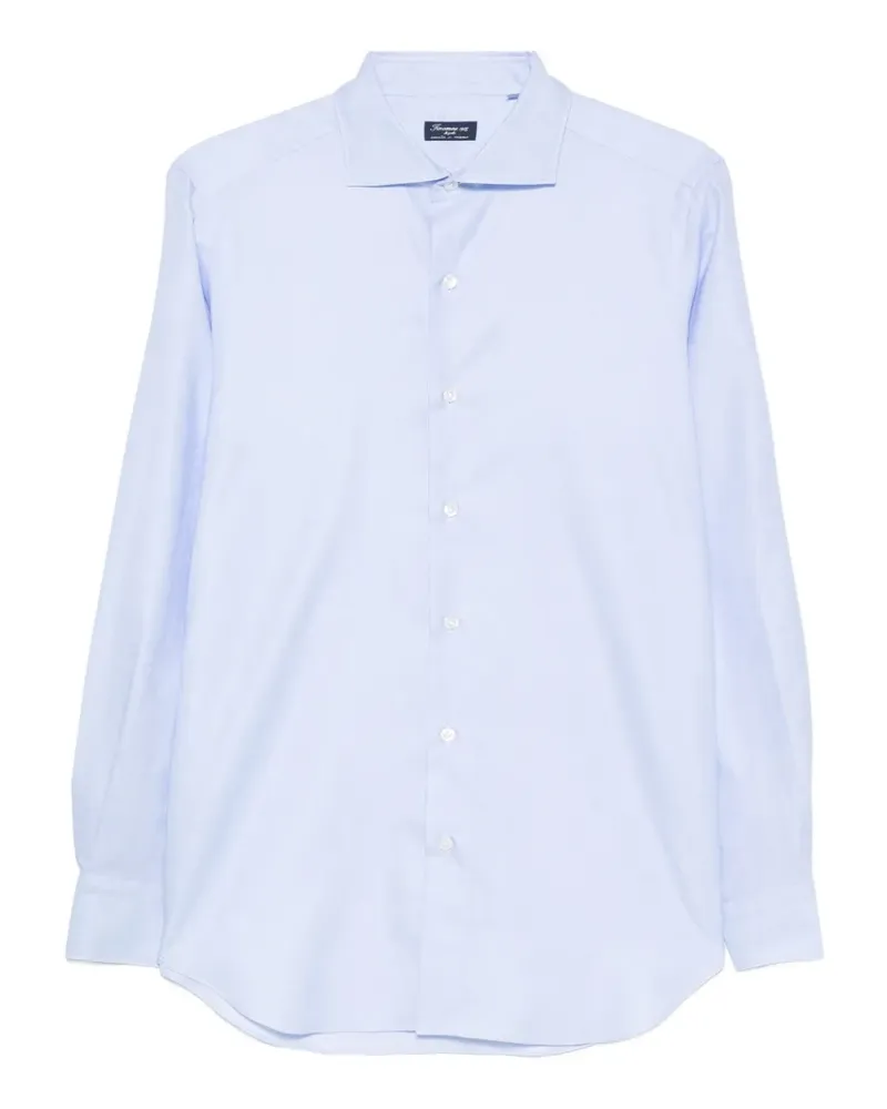 Finamore 1925 Hemd mit Eton-Kragen - Blau Blau