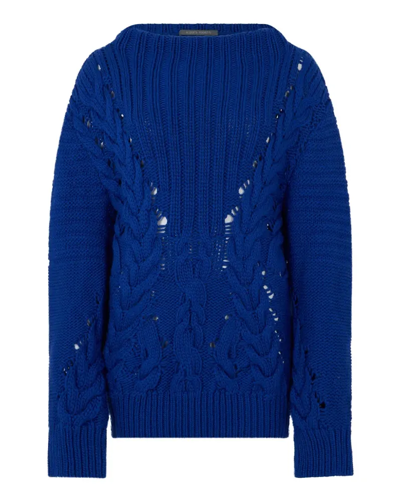 Alberta Ferretti Pullover im Distressed-Look - Blau Blau