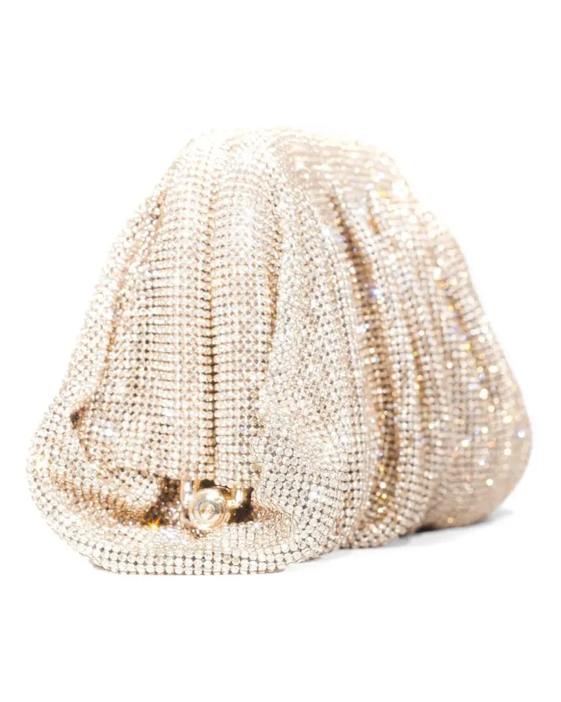 Benedetta Bruzziches Gerüschte Venus Clutch mit Strass - Gold Gold