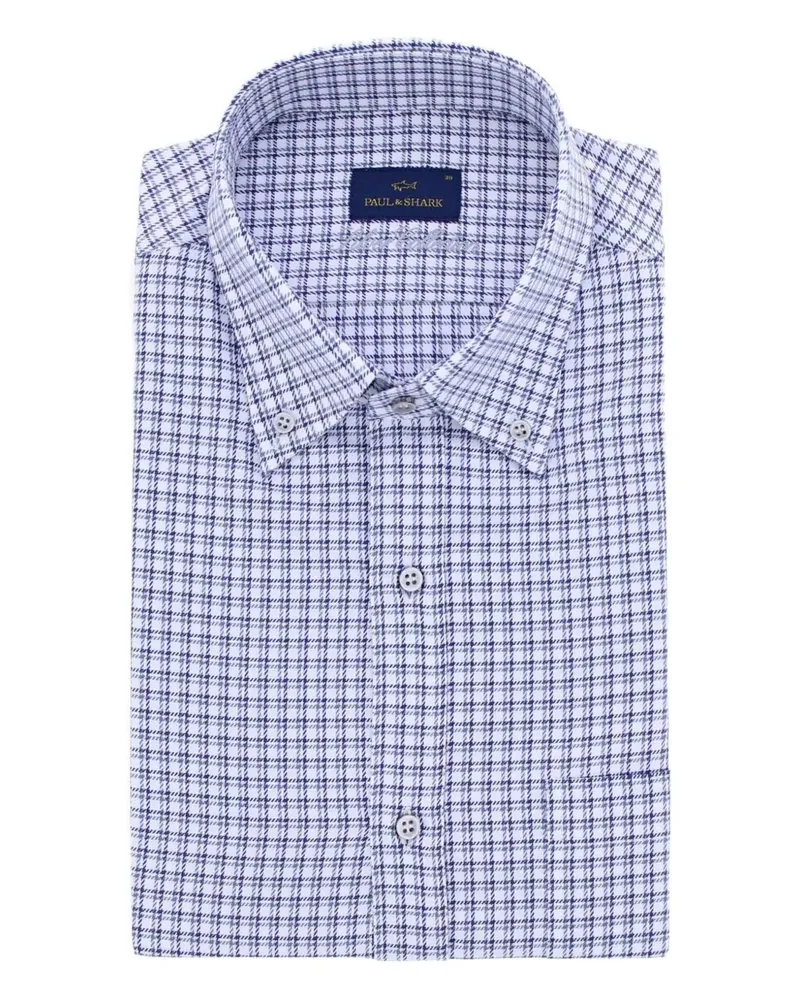 Paul & Shark Hemd mit Vichy-Karomuster - Blau Blau
