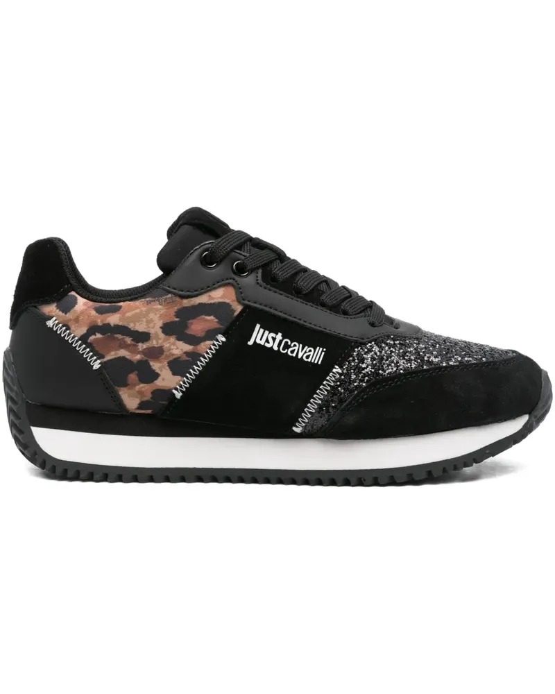 Just Cavalli Sneakers mit Leoparden-Print - Schwarz Schwarz