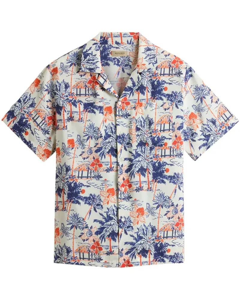 Woolrich Hemd mit grafischem Print - Weiß Weiß