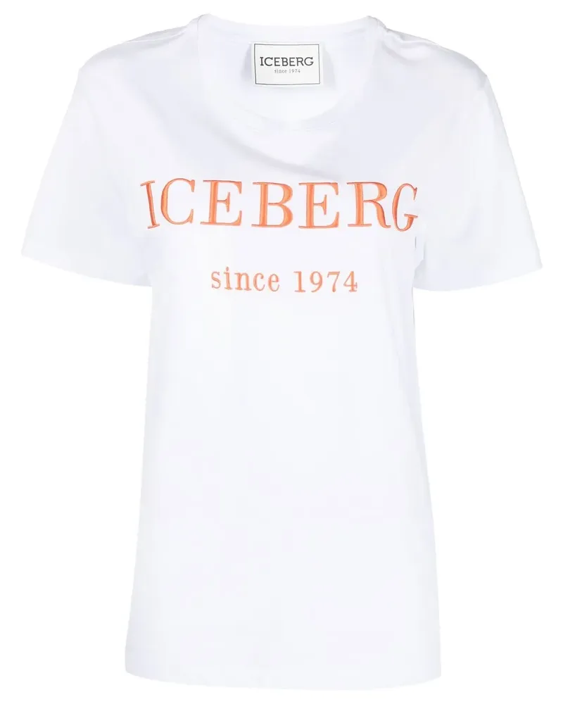 Iceberg T-Shirt mit Logo-Print - Weiß Weiß
