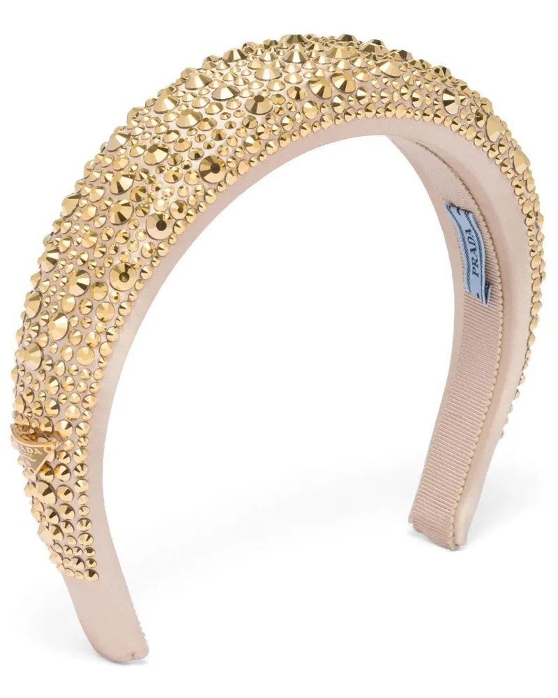 Prada Haarreif mit Kristallen - Gold Gold