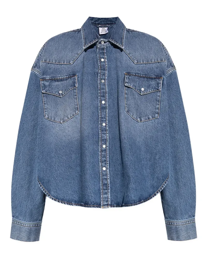 VETEMENTS Jeanshemd mit Knopfverschluss - Blau Blau