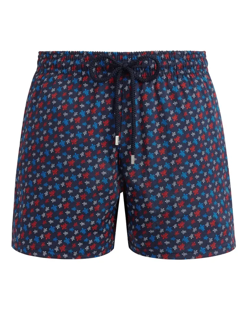 Vilebrequin Logo-Badeshorts mit Schildkröten-Print - Blau Blau