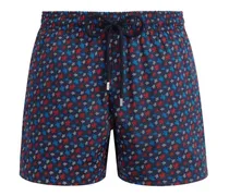 Logo-Badeshorts mit Schildkröten-Print - Blau