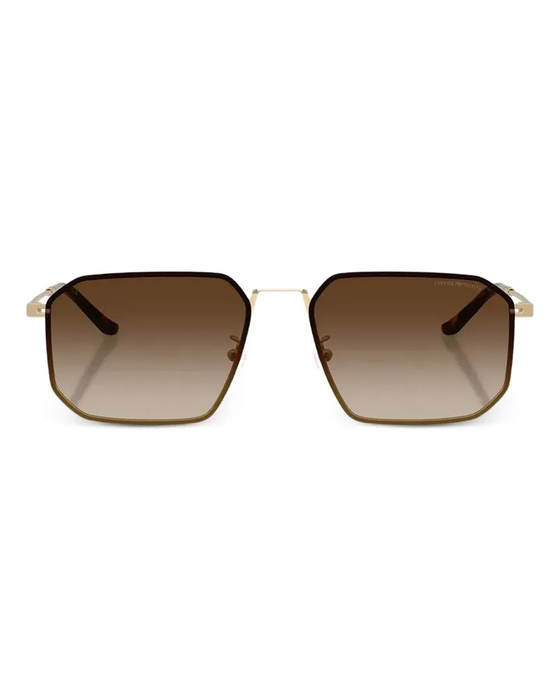 Emporio Armani Sonnenbrille mit geometrischem Gestell - Braun Braun