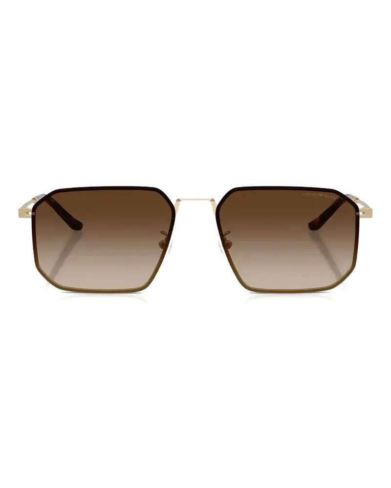 Emporio Armani geometric-frame sunglasses - Braun Braun