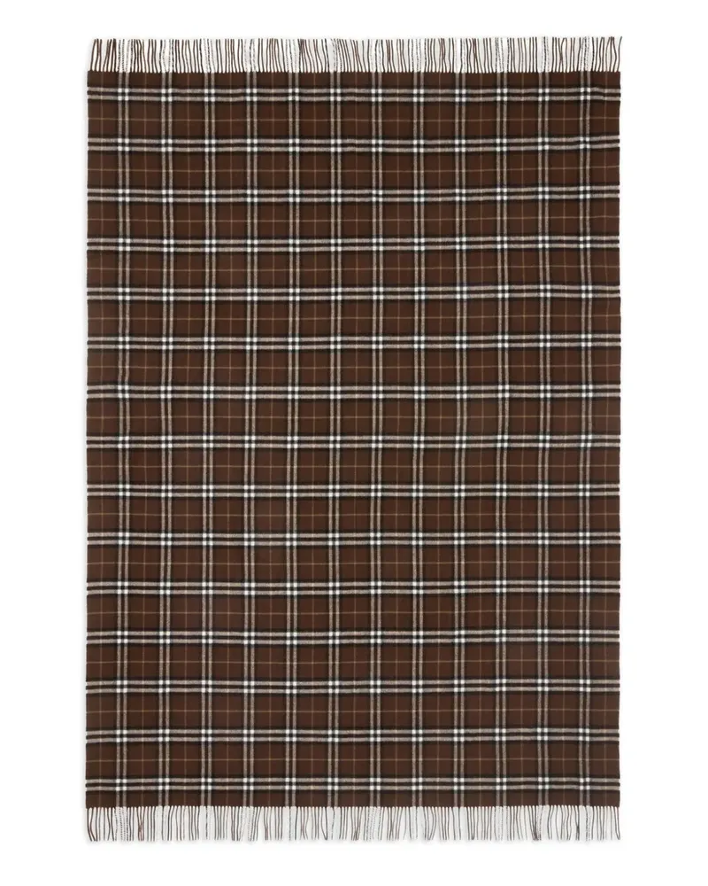 Burberry Decke aus Kaschmir mit Fransen - Braun Braun